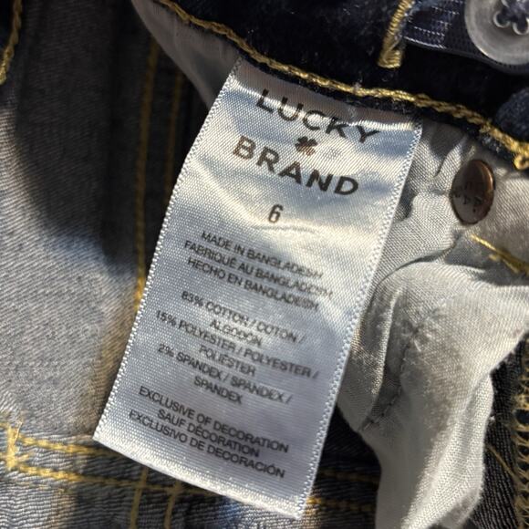 Lucky Brand Boys Size 6 Jeans Classic Straight Authentic Skinny Dark Wash Denim - Picture 5 of 5